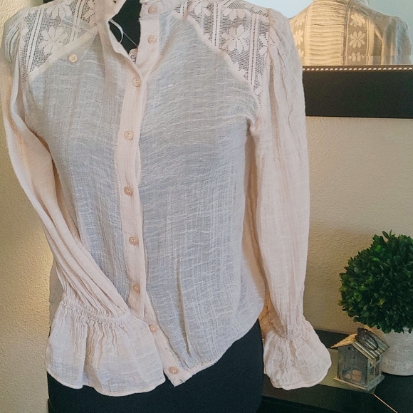 Free People button up blouse~ NWT - Picture 3 of 6